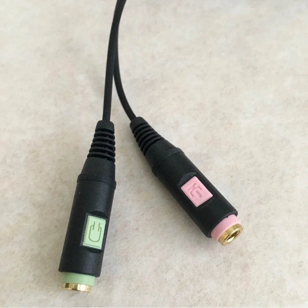 LP Bundle A/B Audio Switch Box + Headset Splitter Cable Headphone/Microphone